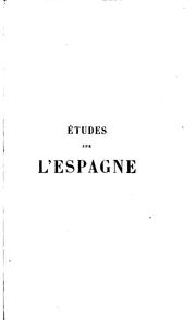 Cover of: Études sur l'Espagne--Séville et l'Andalousie