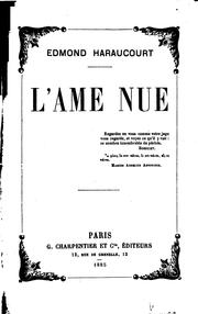 Cover of: L'âme nue