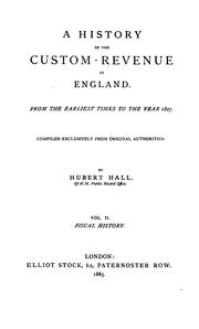 Cover of: A history of the custom-revenue in England ... to ... 1827