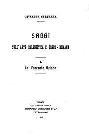 Cover of: Saggi svll'arte ellenistica e greco-romana