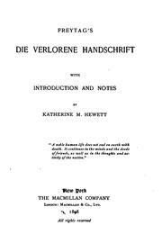 Cover of: Freytag's die verlorene Handschrift