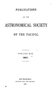 Cover of: Publications of the Astronomical Society of the Pacific by Astronomical Society of the Pacific