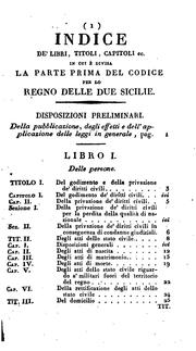Cover of: Codice per lo regno delle Due Sicilie