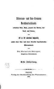 Cover of: Diöcesan- und Gau-Grenzen Norddeutschlands by Heinrich Boettger