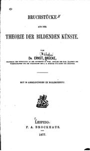 Cover of: Bruchstücke aus der Theorie der bildenden Künste