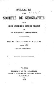 Cover of: Bulletin de la Société de géographie by Société de géographie (France), Société de géographie (France)