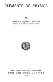 Cover of: ELements of Physics