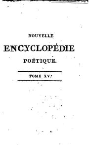 Cover of: Nouvelle encyclopédie poétique by Capelle (Pierre Adolphe), Capelle (Pierre Adolphe)