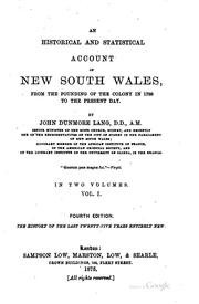 Cover of: An Historical and Statistical Account of the New South Wales: From the ...
