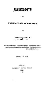 Cover of: Sermons on Particular Occasions by James Freeman