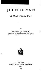 Cover of: John Glynn: A Novel of Social Work by Arthur Paterson