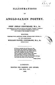 Cover of: Illustrations of Anglo-Saxon Poetry. | John Josias Conybeare