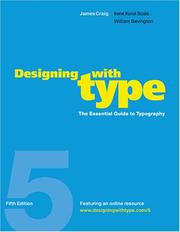 Cover of: Designing with type by Craig, James