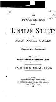 Cover of: The Proceedings of the Linnean Society of New South Wales by Linnean Society of New South Wales