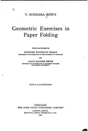 Cover of: T. Sundara Row's Geometric Exercises in Paper Folding by T. Sundara Rao, T. Sundara Rao