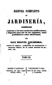 Cover of: Manual completo de Jardineria, arreglado conforme á las mas modernas publicaciones, y dispuesto ...