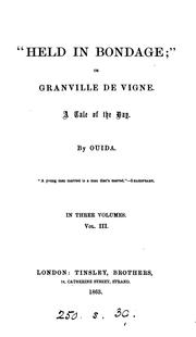 Cover of: 'Held in bondage'; or, Granville de Vigne, by Ouida by Ouida