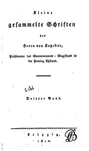 Cover of: Kleine gesammelte Schriften