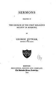 Cover of: Sermons Preached in the Church of the First Religious Society in Roxbury