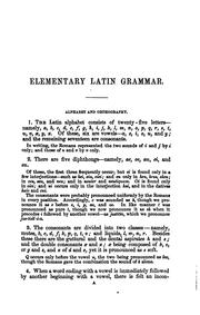 Cover of: Elementary Latin grammar. [With] Latin exercises