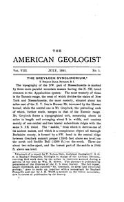 Cover of: The American Geologist