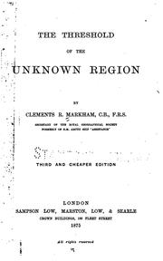 Cover of: The Threshold of the Unknown Regions