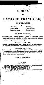 Cover of: Cours de langue française: idéologie, lexigraphie, prononciation, syntaxe, construction ...