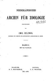 Cover of: Niederländisches Archiv für Zoologie