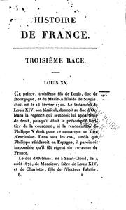 Cover of: Histoire de France: depuis Pharamond jusqu'à la vingt-cinquième année du regne de Louis XVIII.