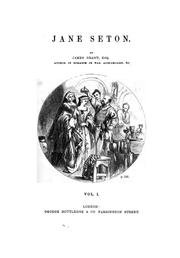 Cover of: Jane Seton; or, The king's advocate: A Scottish Historical Romance