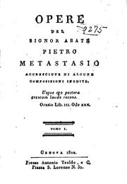 Cover of: Opere: accresciute di alcune composizioni inedite.