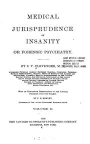 Cover of: Medical jurisprudence of insanity, or, Forensic psychiatry v. 2