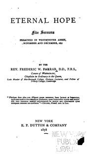Cover of: Eternal Hope: Five Sermons Preached in Westminster Abbey, November and December, 1877