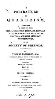 Cover of: A portraiture of Quakerism by Thomas Clarkson