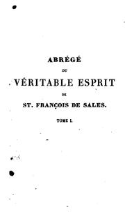 Abrégé du véritable esprit de St. François de Sales by Louis Joseph de Baudry