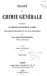 Cover of: Traité de chimie générale: comprenant les principales applications de la chimmie aux sciences ...