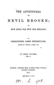 Cover of: The adventures of Nevil Brooke; or, How India was won for England