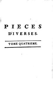 Cover of: Pièces diverses by Jean-Jacques Rousseau