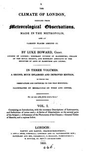 Cover of: The climate of London, deduced from meteorological observations