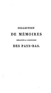 Cover of: Mémoires, publ. par Fréd., baron de Reiffenberg by Jacques Du Clerq