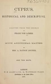 Cover of: Cyprus: historical and descriptive.