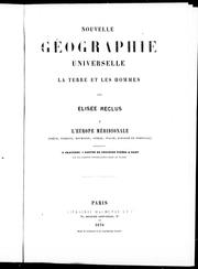 Nouvelle géographie universelle by Élisée Reclus