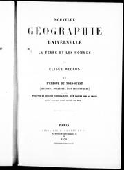 Cover of: Nouvelle géographie universelle by Élisée Reclus