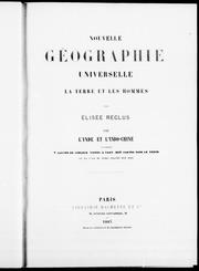 Cover of: Nouvelle géographie universelle by Élisée Reclus