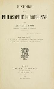 Cover of: Histoire de la philosophie européenne. by Alfred Weber