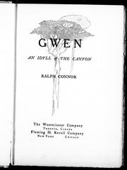 Cover of: Gwen by Ralph Connor.