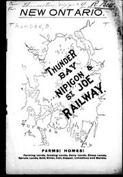 Cover of: Thunder Bay, Nipigon & St. Joe Railway | 