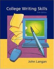 Cover of: College writing skills by Langan, John