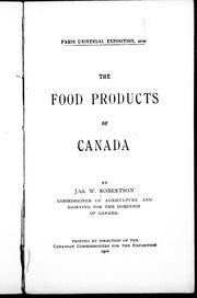 Cover of: The food products of Canada