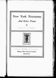 Cover of: New York nocturnes and other poems